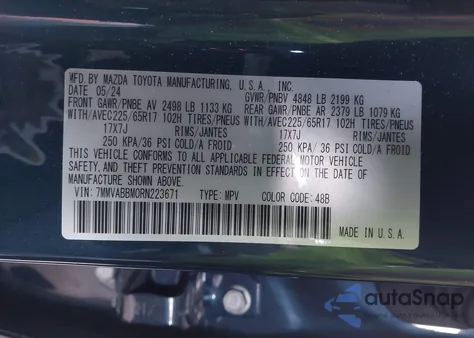 2024 Mazda Cx-50 2.5 S Preferred from USA, damaged, VIN 7MMVABBM0RN223671